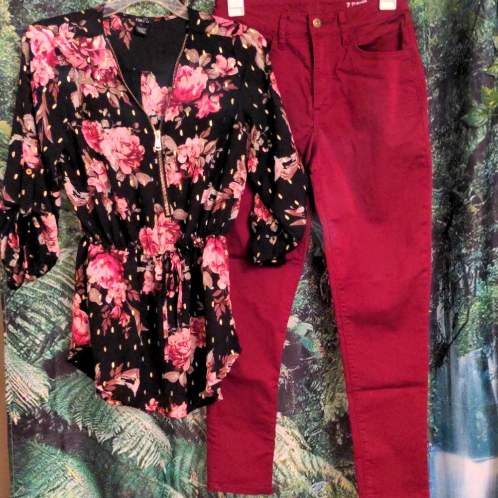 Blouse and Skinny Jeans Outfit